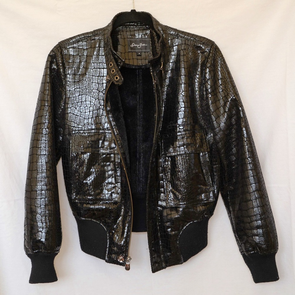 Sean John Black Bomber Jacket - WOMEN SMALL